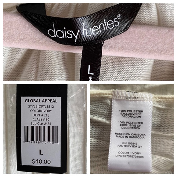 Daisy Fuentes Global Appeal Sleeveless Top - Picture 10 of 10